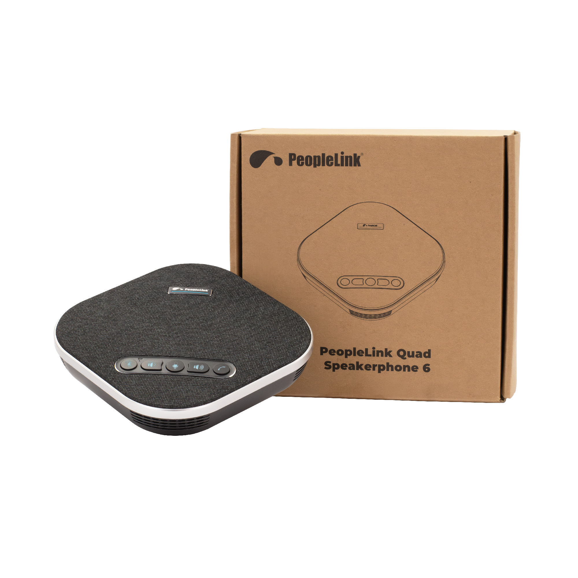 PeopleLink Quad Speakerphone 6 - With Box - Thumbnail