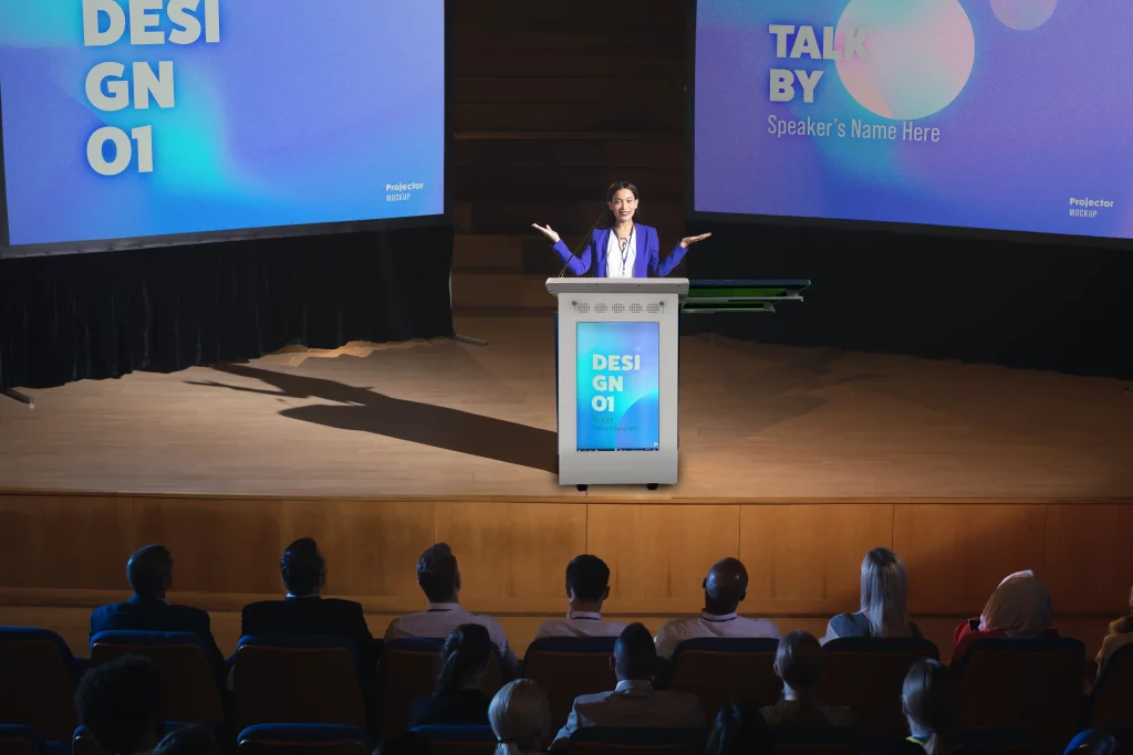 Smart Podium with Digital Signage